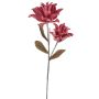 Plastic camellia MUNIR with glitter, purple, 4ft/120cm