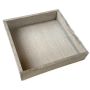 Square wooden tray MARTAL, natural-lightly whitewashed, 8"x8"x1.6"/20x20x4cm
