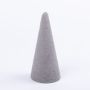 Floral foam cone ZOILA for artificial flowers, grey, 6"/15cm, Ø2.8"/7cm