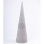 Floral foam cone ZOILA for artificial flowers, grey, 24"/60cm, Ø7"/19cm