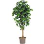 Artificial ginkgo LUDOWIKA, real stems, green, 6ft/175cm - Made in Italy