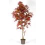Artificial Japanese maple tree STREGOBOR, real stems, red-brown, 6ft/180cm - Made in Italy