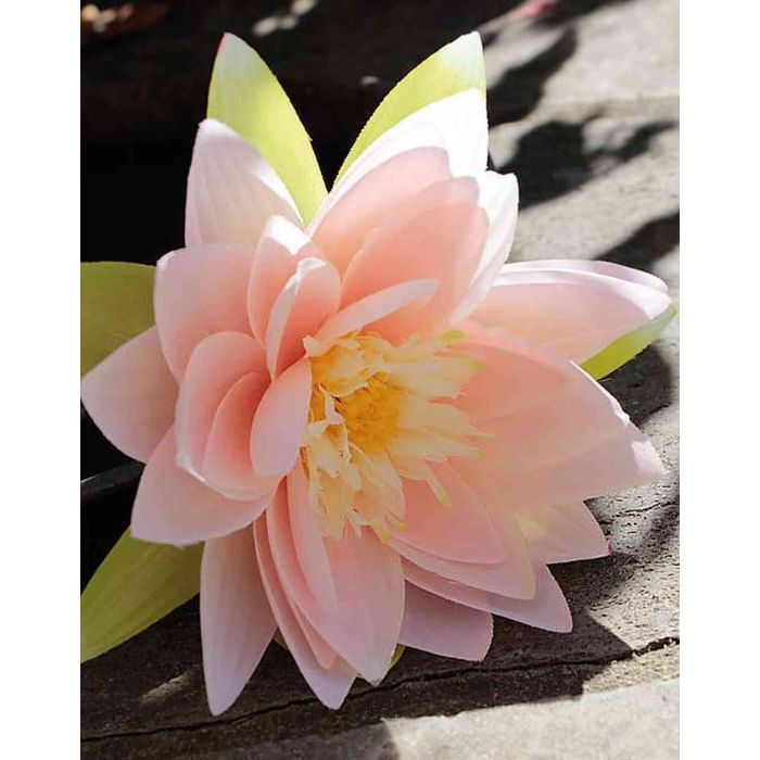 Silk lotus flower SANJANA, pink, 18"/45cm, Ø6.3"/16cm
