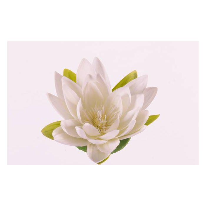 Fake water lily SCILLA, floating, cream, 4cm, Ø16cm Fake flowers