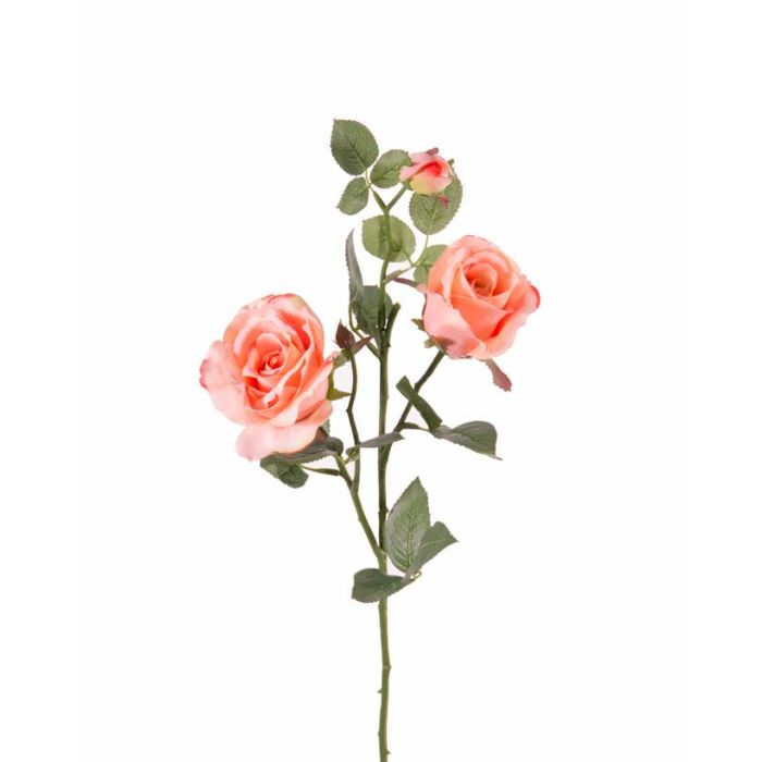 Fake rose spray ARIANE, salmon, 75cm, Ø710cm Fake flowers