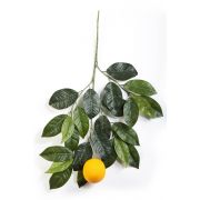 Artificial Orange foliage spray ADRIANA, with fruits, green, 24"/60cm