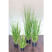 Artificial reed grass ILIAS, green-yellow, 6ft/180cm