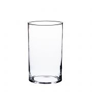 Glass vase cylinder SANYA FIRE, clear, 5.9"/15cm, Ø 3.9"/10cm