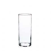 Glass vase cylinder SANYA FIRE, clear, 8"/20cm, Ø 3.9"/10cm