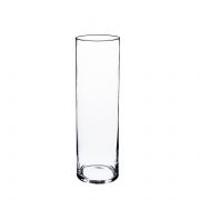 Cylindrical glass vase SANYA FIRE, clear, 10"/25cm, Ø3.9"/10cm