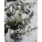Artificial Eucalyptus LEONTINE on stick, green-grey, 14"/35cm
