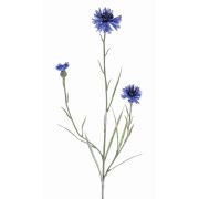 Artificial cornflower KELSIE, blue, 28"/70cm, Ø1.6"/4cm