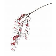 Artificial snowberry branch GESA with berries, red, 3ft/100cm