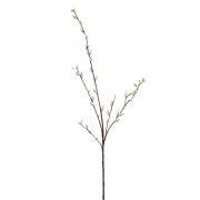 Plastic willow catkin branch LARDEIRA, white, 3ft/95cm