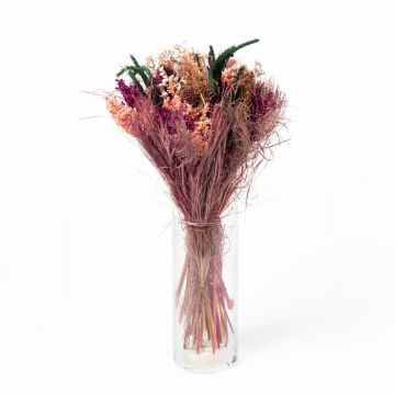 Bouquet of dried flowers HARRIET with cuff, pink, 40cm, Ø20cm