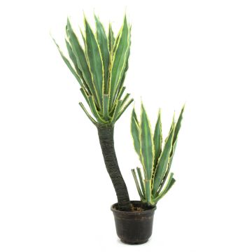 Fake agave GRIZELDA artificial trunk, in pot, green-yellow, 5ft/160cm