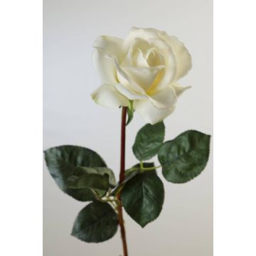 Fake rose AMELIE, white, 28"/70cm, Ø3.1"/8cm