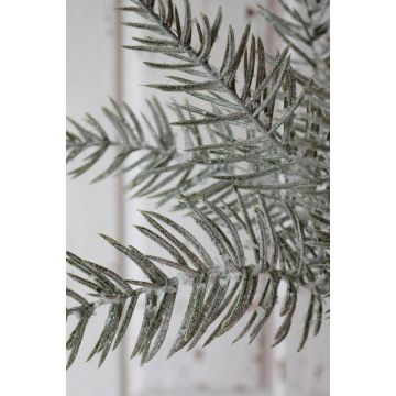 Artificial shrub cypress ZOLTAN, spike, glitter, frosted, green, 16"/40cm