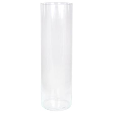Large cylinder vase SANYA OCEAN made of glass, clear, 20"/50cm, Ø6"/15cm