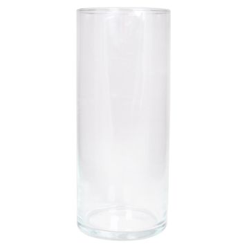 Cylindrical flower vase SANYA OCEAN, glass, clear, 12"/30cm, Ø4.9"/12,5cm