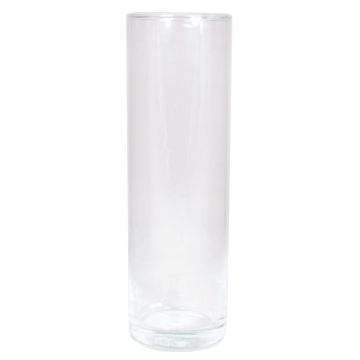 Cylindrical flower vase SANYA OCEAN, glass, clear, 10"/26cm, Ø3.3"/8,5cm