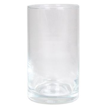 Cylindrical flower vase SANYA OCEAN, glass, clear, 15cm, Ø8,5cm