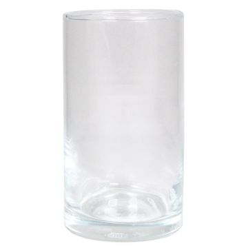 Cylindrical flower vase SANYA OCEAN, glass, clear, 6"/15cm, Ø3.3"/8,5cm