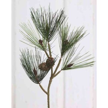 Artificial pine branch JEDRIK with cones, 16"/40cm