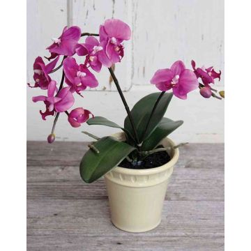 Artificial orchid Phalaenopsis ZAHRA, decorative pot, pink, 20"/50cm