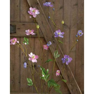 Artificial columbine flower NEELIA, purple, 3ft/100cm, Ø0.8"-2" / 2-5cm