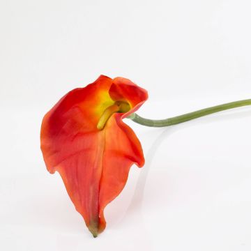 Silk calla CRISTINA, orange, 3ft/105cm, 5.5"x11"/14x27cm