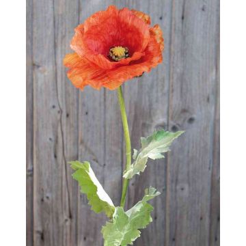 Artificial poppy flower ESILA, orange, 80cm