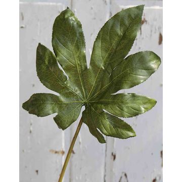 Artificial aralia leaf SALVATORE, green, 28"/70cm