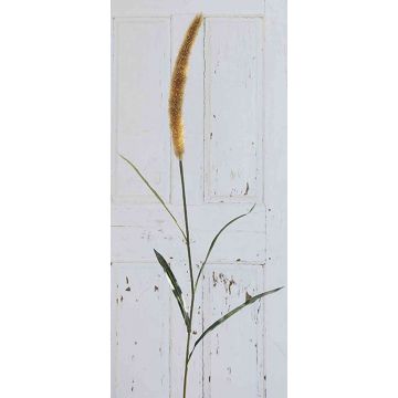 Artificial pennisetum LEBRERO with panicles, yellow, 6ft/175cm