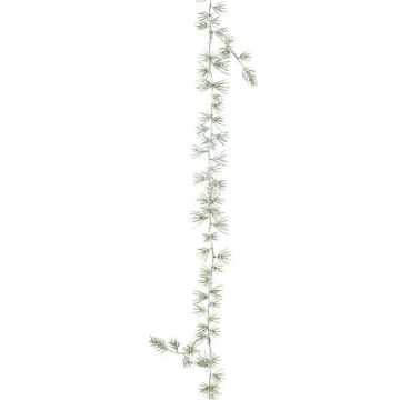 Artificial garland Cedar XYLMOR with glitter, frosted, green, 5ft/160cm