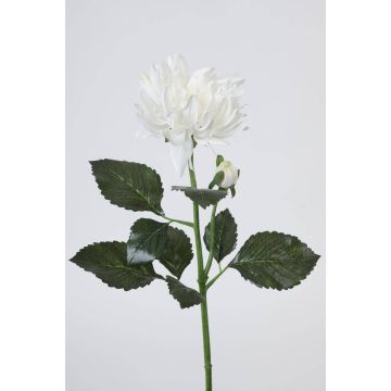 Artificial dahlia MARTINA, white, 30"/75cm, Ø5.5"/14cm