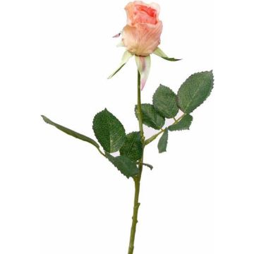 Fake rose HOLLY, pink, 14"/35cm, Ø1.6"/4cm