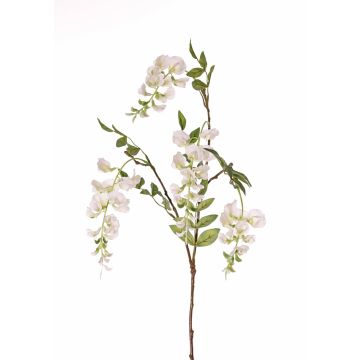 Artificial wisteria spray SOULA with blossoms, white, 31"/80cm