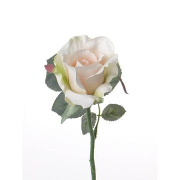 Fake rose ELLI, cream-pink, 12"/30cm, Ø2.4"/6cm