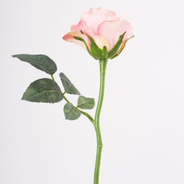 Fake rose ELLI, pink, 12"/30cm, Ø2.4"/6cm
