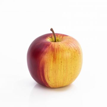 Artificial apple ADALBERO, red-yellow, 3.1"/8cm, Ø3.1"/8cm