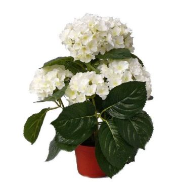 Artificial flower hydrangea TEMARI, cream, 16"/40cm, Ø3.9"-4.7"/10-12cm