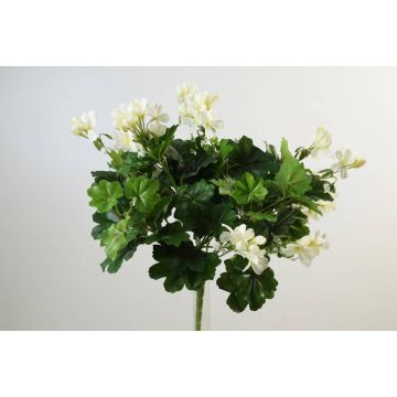 Artificial geranium MIA on spike, cream, 16"/40cm, Ø2"-3.1"/5-8cm