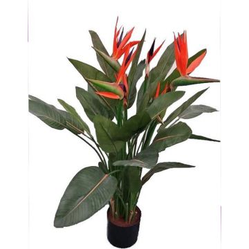 Fake plant strelitzia DALILA, orange-violet, 4ft/120cm, 7"x9"/17x24cm
