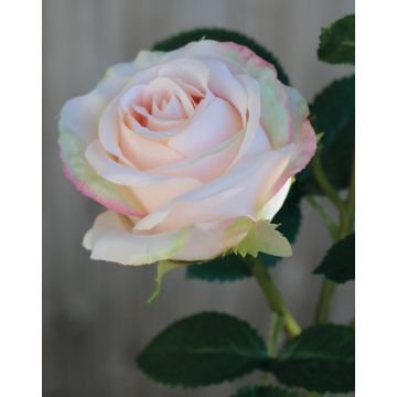 Fake rose DELILAH, light pink, 22"/55cm, Ø2.4"/6cm