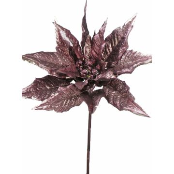 Fake poinsettia ACAMER, light pink-violet, 26"/65cm, Ø8"/20cm