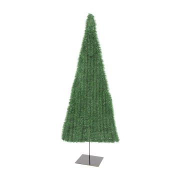 Plastic Christmas tree JACOBUS, flat, light green, 5ft/150cm, Ø 28"/70cm