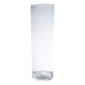 Cylindrical floor vase SANSA EARTH, glass, clear, 50cm, Ø15cm