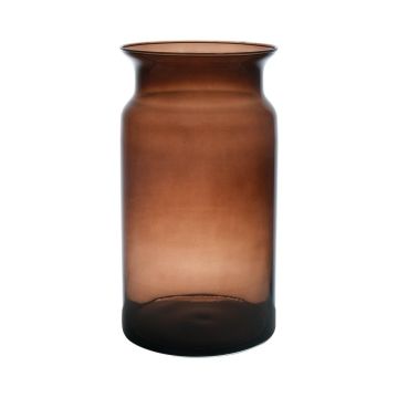 Decorative glass vase HANNA EARTH, brown-clear, 29,5cm, Ø15cm