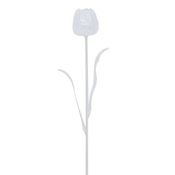 Plastic tulip ISHITA in glass optic, 12 pieces, transparent, 60cm